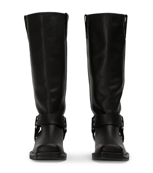 Botas de combate Tony Bianco Biker Black Wax 3.5cm Negras | DECKV75048