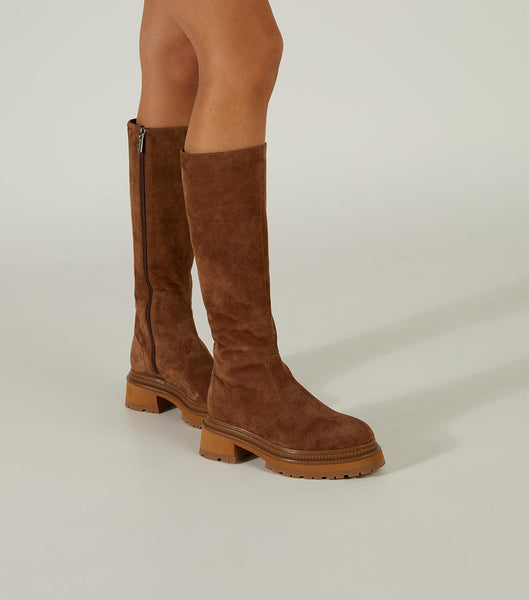Botas de media pantorrilla Tony Bianco Hitch Saddle Suede 5.5cm Marrones | QECWA29321