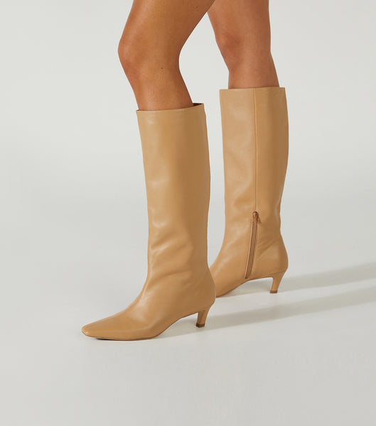 Botas hasta las rodillas Tony Bianco Vixon Honey Nappa 5cm Naranjas | ECZDE39393