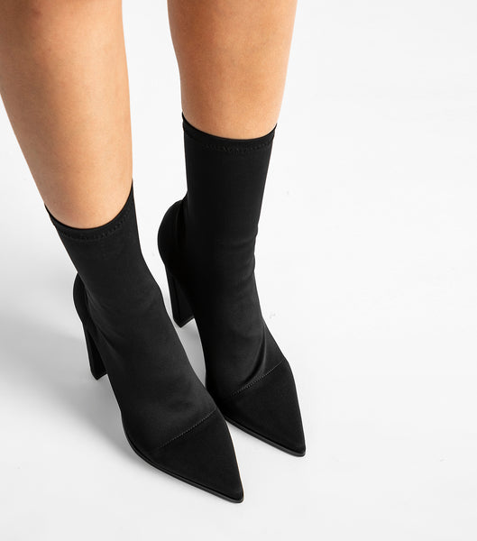 Botines Tony Bianco Lila Black Lycra 10.3cm Negras | UECND30060