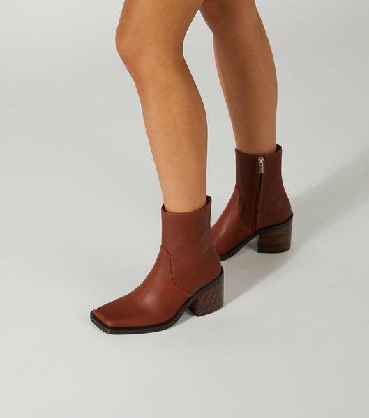 Botines Tony Bianco Prince Cognac 8cm Marrones | ECIIZ90524