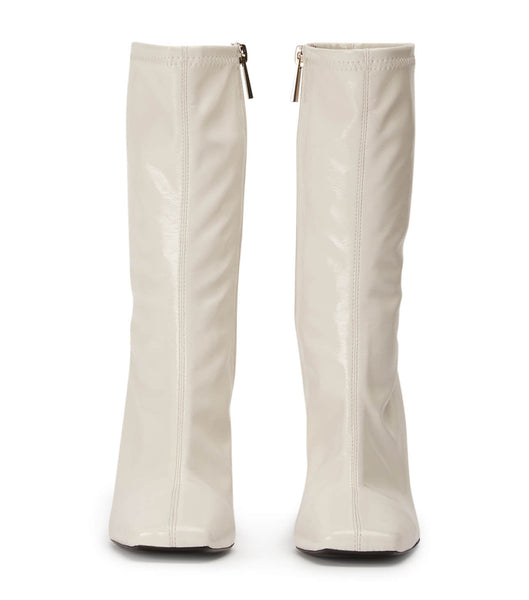 Botines Tony Bianco Remie Ecru Crinkle Patent 10.5cm Blancas | ECJKU40874