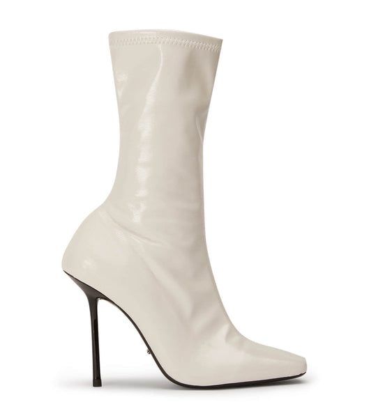 Botines Tony Bianco Remie Ecru Crinkle Patent 10.5cm Blancas | ECJKU40874