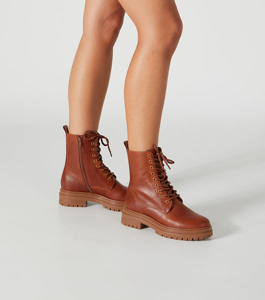 Botines Tony Bianco Wya Cognac 4.5cm Marrones | FECUI48877
