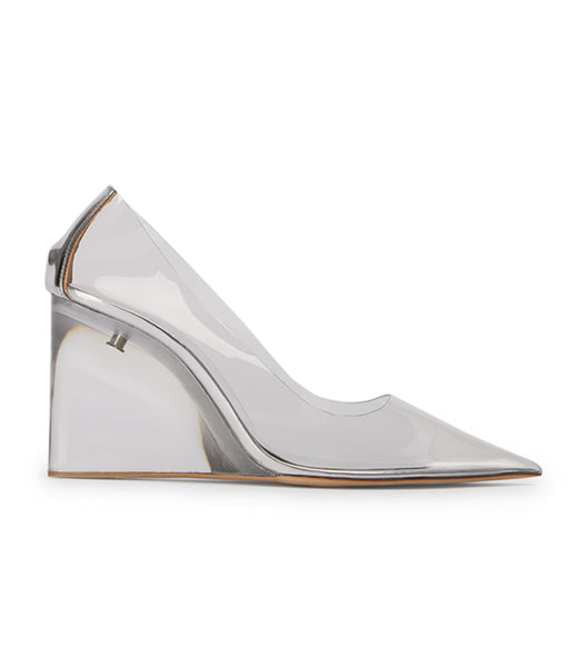 Court Shoes Tony Bianco Dolly Clear Vinylite/Silver 9.5cm Plateadas | ECICD33244
