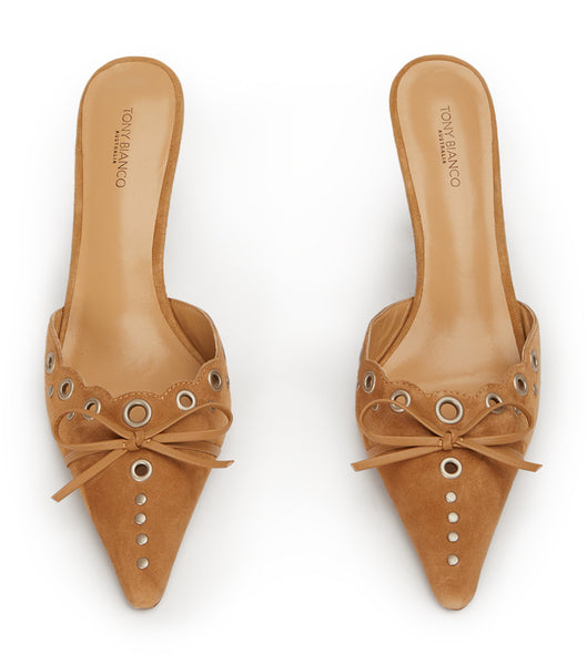 Court Shoes Tony Bianco Shae Butterscotch Suede 8cm Beige | XECGW91222