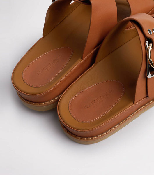 Flat Sandals Tony Bianco Hunter Tan Como 3.5cm Marrones | ECNEJ77604