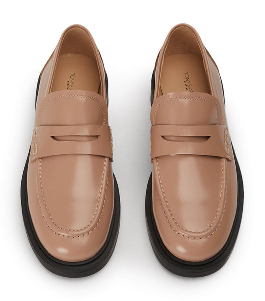 Loafers Tony Bianco Cherish Latte Hi Shine 4.5cm Marrones | ECXBR39122