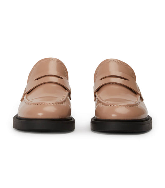 Loafers Tony Bianco Cherish Latte Hi Shine 4.5cm Marrones | ECXBR39122