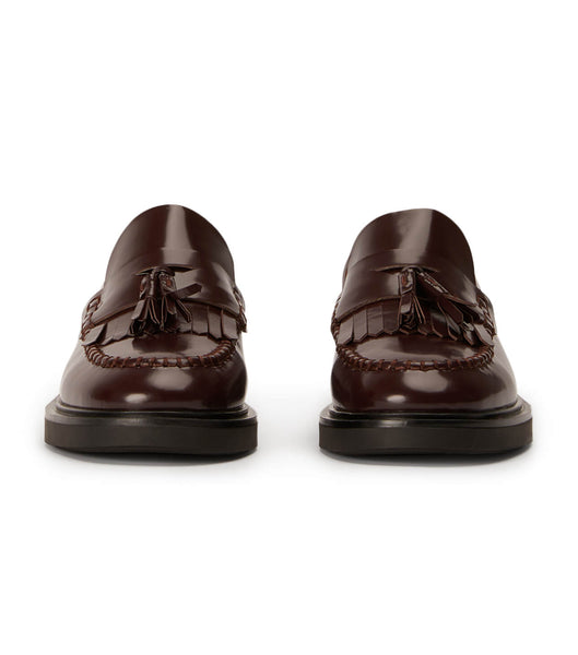 Loafers Tony Bianco Colt Vino Hi Shine 4.5cm Chocolate | AECDF13261