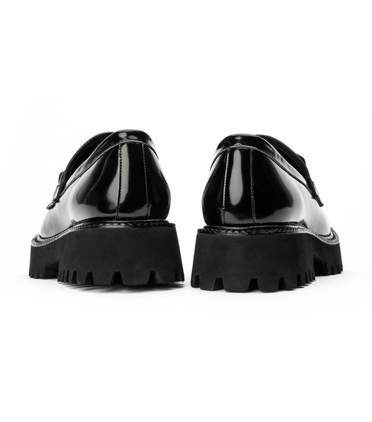 Loafers Tony Bianco Georgi Black Hi Shine 4cm Negras | FECHY52942