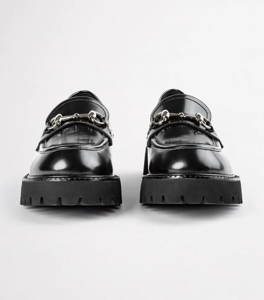 Loafers Tony Bianco Greer Black Hi Shine 4cm Negras | ECICD46530