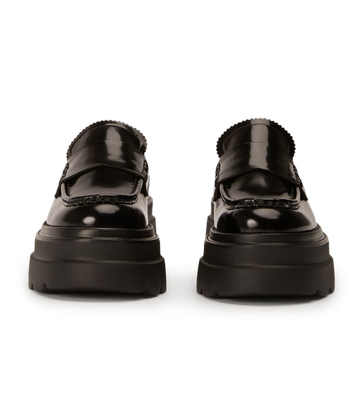 Loafers Tony Bianco Zomp Black Hi Shine 7.5cm Negras | BECSO26809