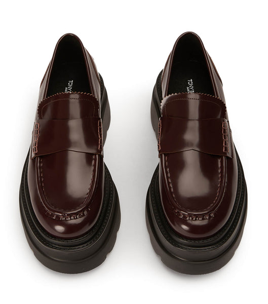 Loafers Tony Bianco Zomp Vino Hi Shine 7.5cm Marrones | ECDFL81860