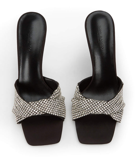 Tacones Brillantes Tony Bianco Fringe Crystal/Black 10.5cm Negras | ECXBR12995