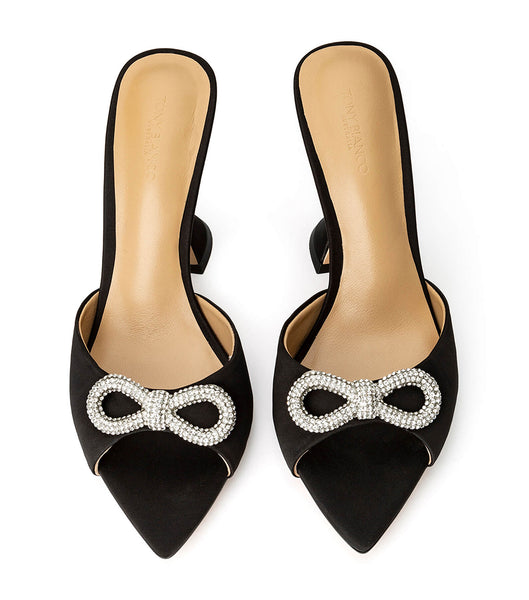 Tacones Brillantes Tony Bianco Montana Black Satin 10.5cm Negras | ECEAH84185