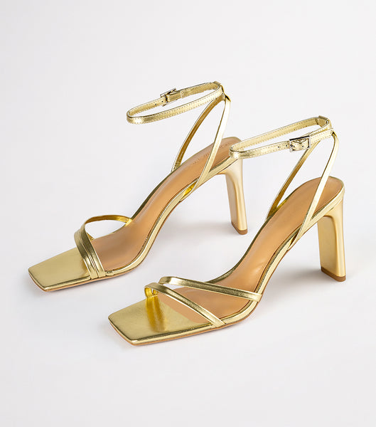 Tacones bajos Tony Bianco Corso Gold Nappa Metallic 8.5cm Doradas Metal | PECER10096