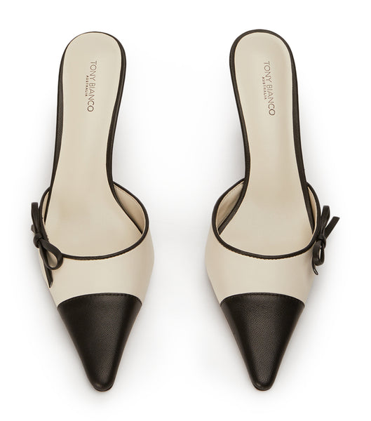 Tacones bajos Tony Bianco Shirley Bone/Black 8cm Beige Negras | AECDF80561