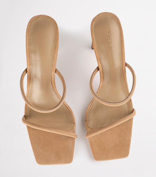 Tacones con tiras Tony Bianco Concord Skin Phoenix 8.5cm Arena | UECND57287