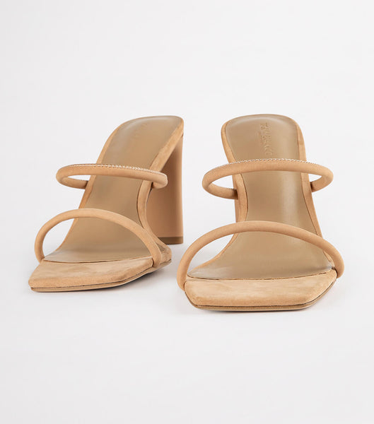 Tacones con tiras Tony Bianco Concord Skin Phoenix 8.5cm Arena | UECND57287