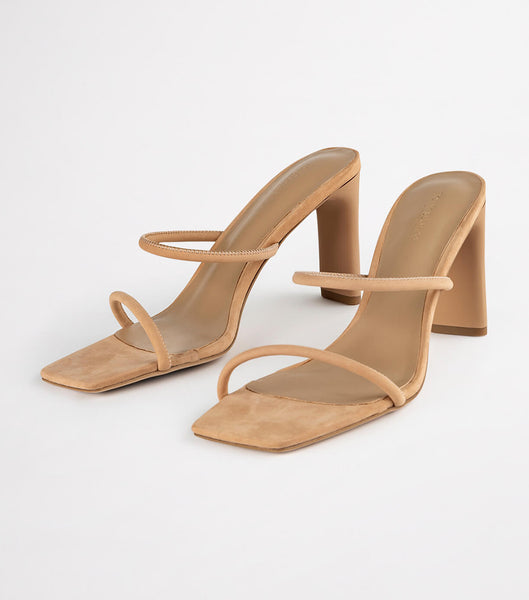 Tacones con tiras Tony Bianco Concord Skin Phoenix 8.5cm Arena | UECND57287