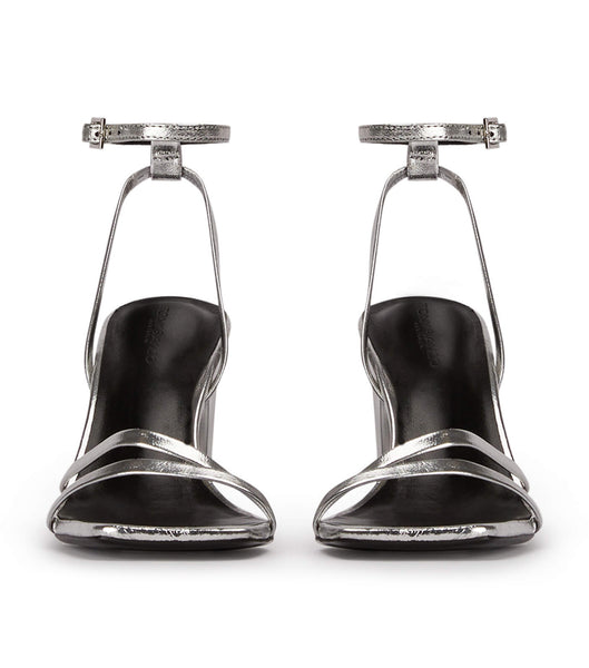 Tacones con tiras Tony Bianco Corso Silver Foil 8.5cm Plateadas | ECQCS89114