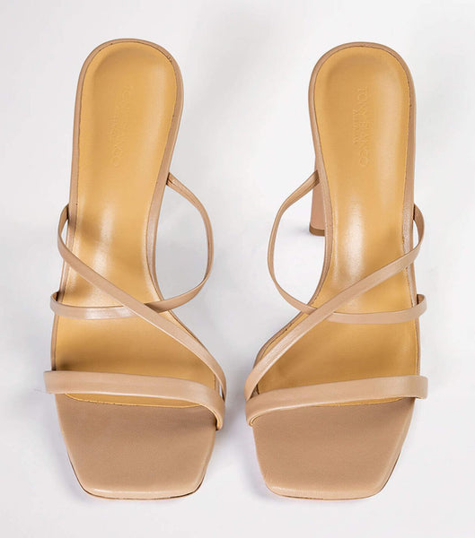 Tacones con tiras Tony Bianco Fior Skin Capretto 11cm Arena | UECTG84339