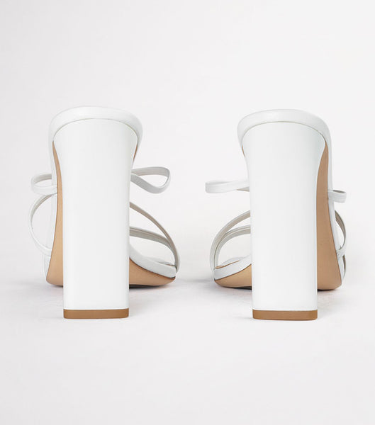 Tacones con tiras Tony Bianco Fior White Kid 11cm Blancas | AECWC57880