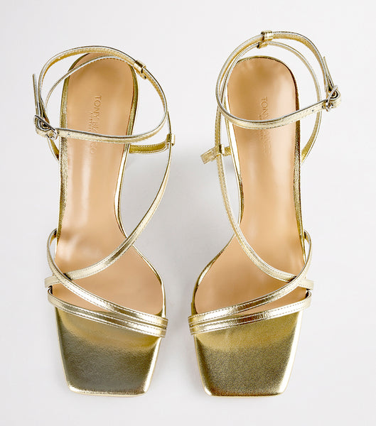 Tacones con tiras Tony Bianco Franci Gold Nappa Metallic 10.5cm Doradas Metal | TECWZ41318