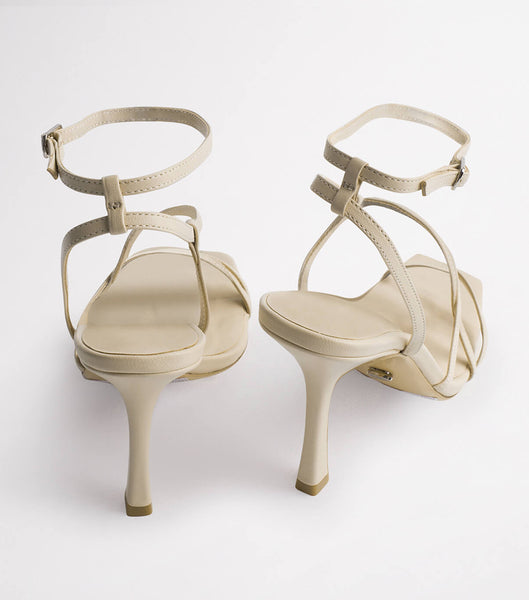 Tacones con tiras Tony Bianco Franci Vanilla Sheep Nappa 10.5cm Amarillo Claro | ECICD82906
