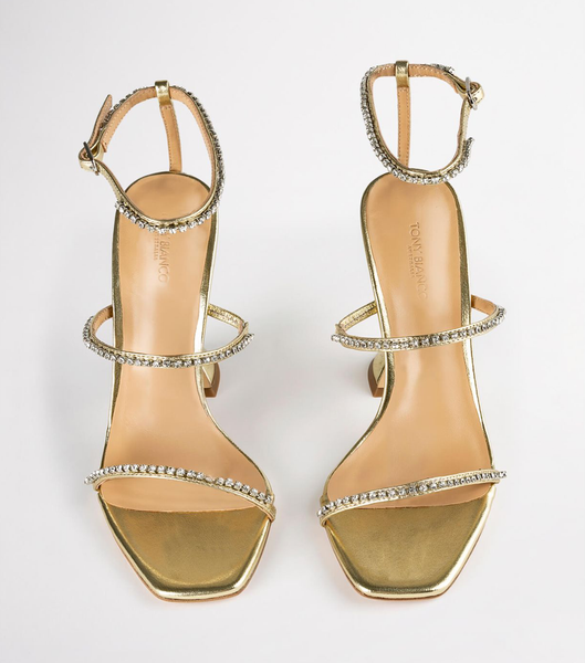 Tacones con tiras Tony Bianco Skye Gold Nappa Metallic 10.5cm Doradas Metal | ECNZX55264