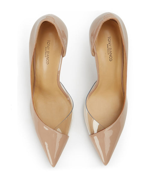 Tacones de aguja Tony Bianco Adore Coco Patent/Clear Vinylite 10.5cm Beige | LECTR14076