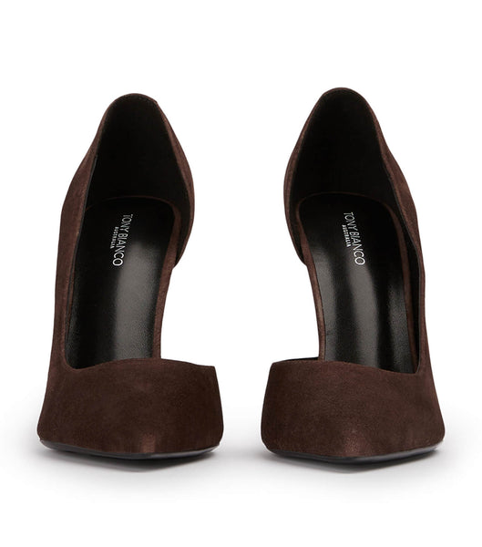 Tacones de aguja Tony Bianco Alyx Espresso Suede 10.5cm Chocolate | ECEGJ49626
