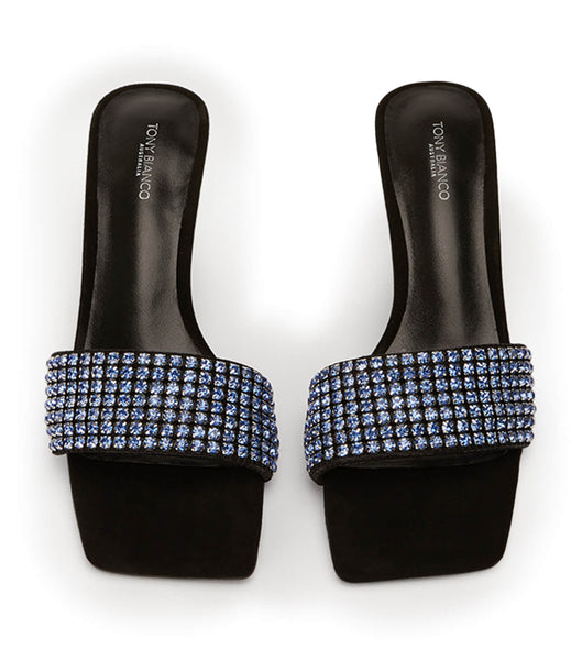 Tacones de aguja Tony Bianco Amos Blue Crystal/Black Suede 6.5cm Azules Negras | TECPQ34447
