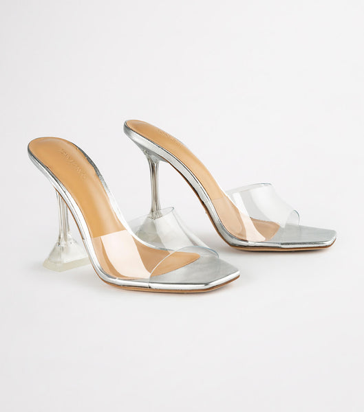 Tacones de aguja Tony Bianco Serri Clear Vinylite/Silver 10.5cm Plateadas | ECJVR57279