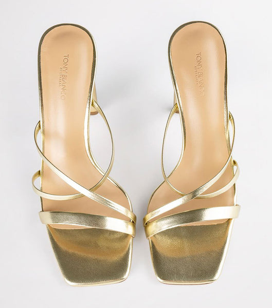 Tacones de evento Tony Bianco Fior Gold Nappa Metallic 11cm Doradas Metal | ECICD79756