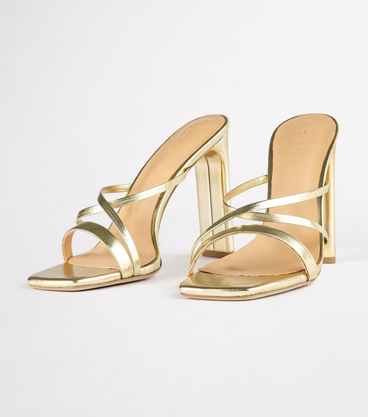 Tacones de evento Tony Bianco Fior Gold Nappa Metallic 11cm Doradas Metal | ECICD79756