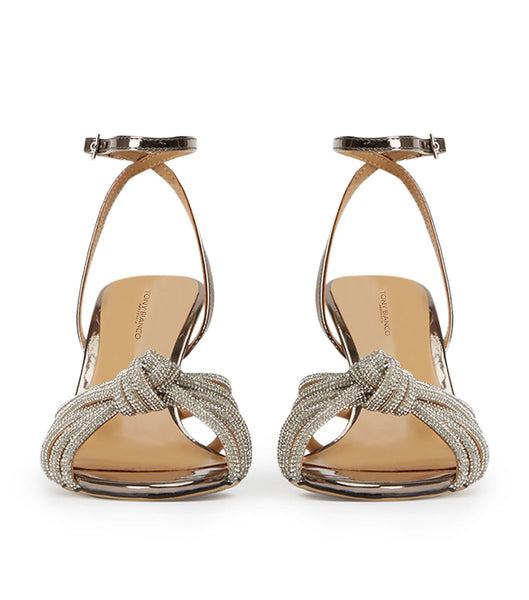 Tacones de evento Tony Bianco Helena Gunmetal Shine 8.5cm Gris | QECUV64195