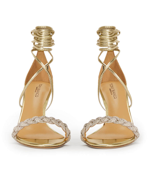 Tacones de evento Tony Bianco Henley Gold Nappa Metallic 8.5cm Doradas Metal | ECXMI69286