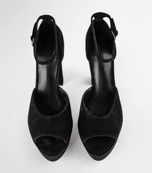 Tacones de evento Tony Bianco Jayze Black Suede 14cm Negras | ECXBR91526
