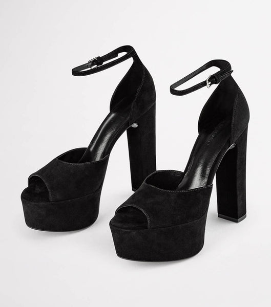 Tacones de evento Tony Bianco Jayze Black Suede 14cm Negras | ECXBR91526