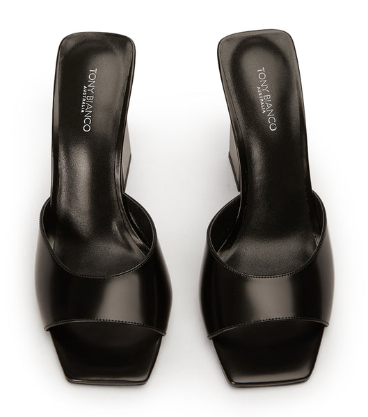 Tacones de evento Tony Bianco Naja Black Hi Shine 10.5cm Negras | BECSD24760