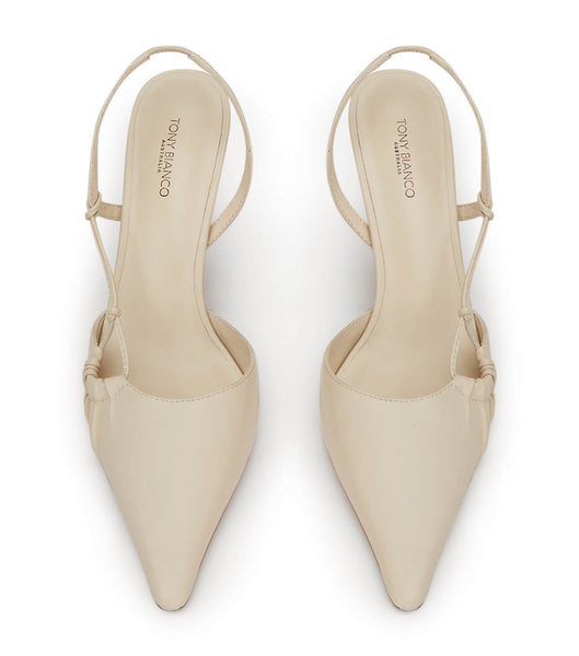 Tacones de evento Tony Bianco Sakai Dove Nappa 8cm Blancas | QECUV77979