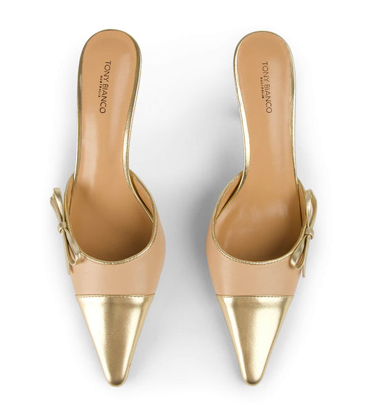 Tacones de evento Tony Bianco Shirley Beech/Gold 8cm Doradas | QECWA74108