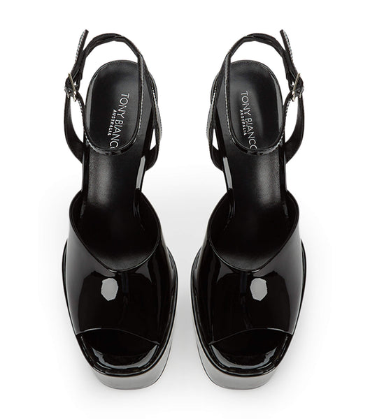 Zapatos Plataforma Tony Bianco Journey Black Patent 15cm Negras | QECWA18734