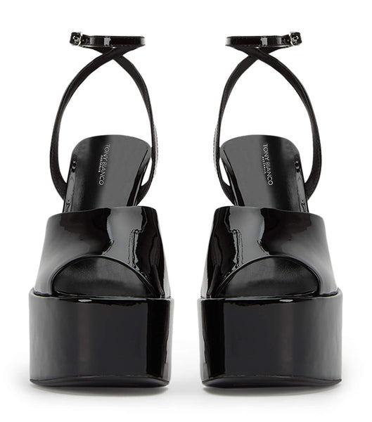Zapatos Plataforma Tony Bianco Journey Black Patent 15cm Negras | QECWA18734
