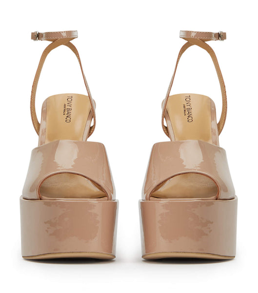 Zapatos Plataforma Tony Bianco Journey Coco Patent 15cm Beige | XECGW33571