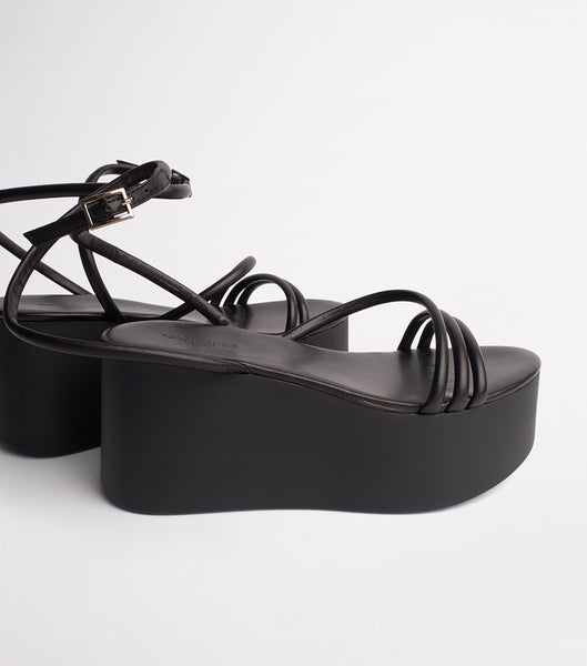 Zapatos Plataforma Tony Bianco Tory Black Sheep Nappa 9.5cm Negras | ECJVR10646