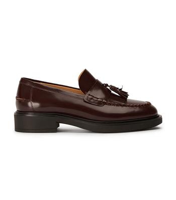 Loafers Tony Bianco Colt Vino Hi Shine 4.5cm Chocolate | AECDF13261