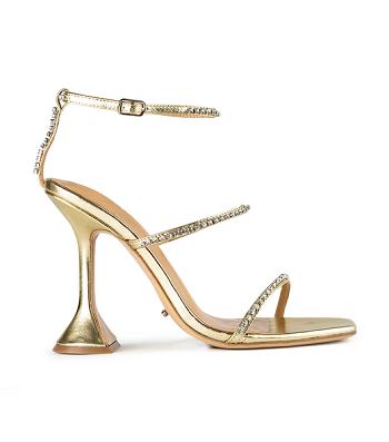 Tacones Brillantes Tony Bianco Skye Gold Nappa Metallic 10.5cm Doradas Metal | ZECNQ27971